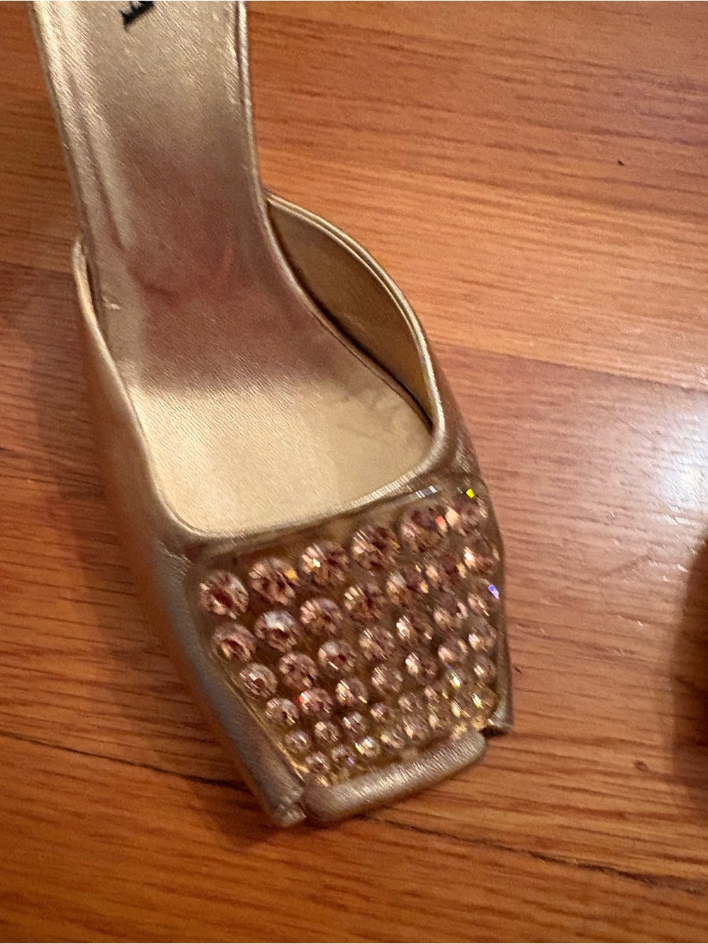 Prada Gold Jeweled Slide Mules - Picture 2 of 5